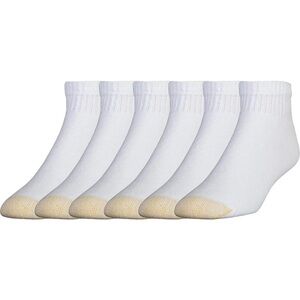 12pc 2x6 Pair Pack White Men's Size 6-12.5 Sport Cotton Quarter Ankle Socks NWT